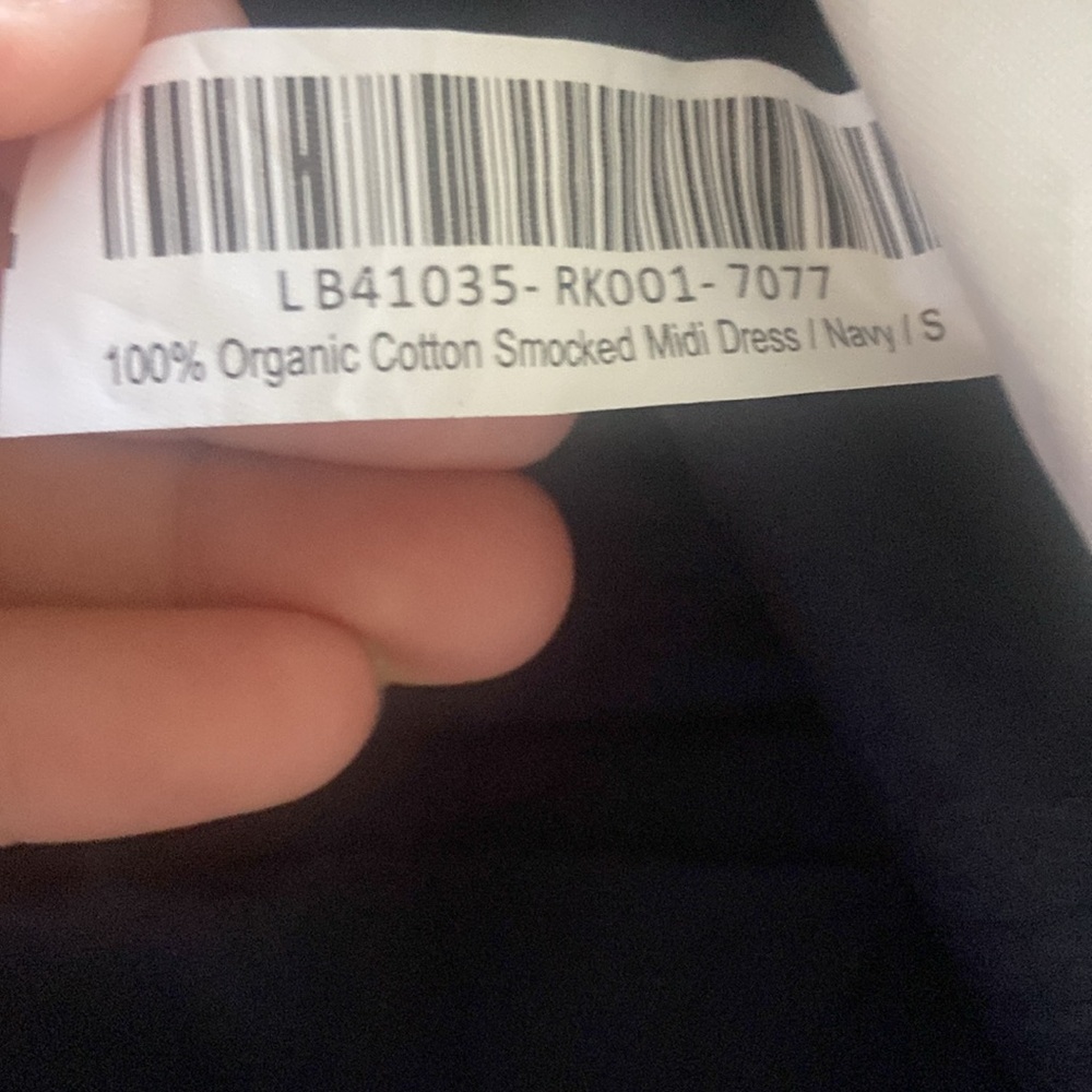 Quince Navy Blue Tiered Midi Dress - Picture 4 of 5